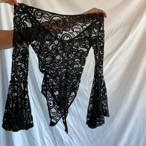 Black lace bodysuit
